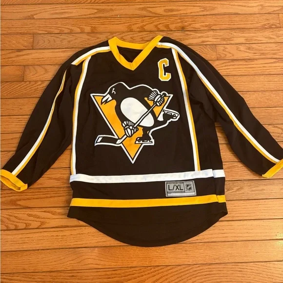 Sidney Crosby youth Pittsburgh Penguins jersey size L/XL - Picture 2 of 5